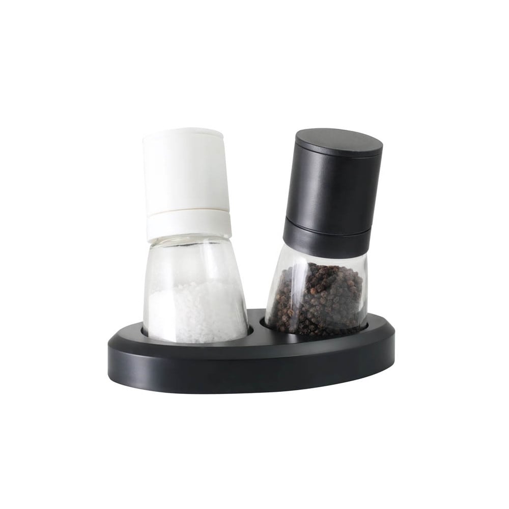 Set de 2 moulins à sel et poivre 170ml en verre multicolore
