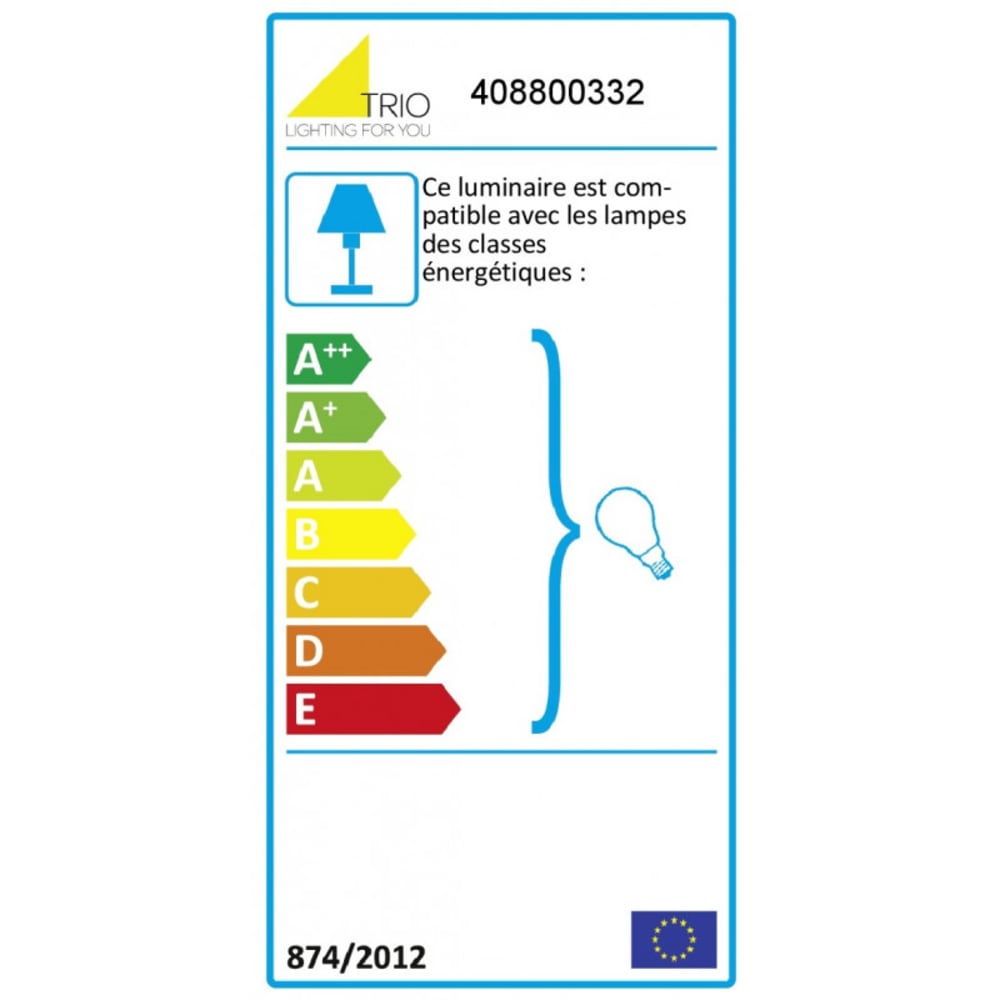 Lampadaire 3xE14 noir mat et doré — vue 4