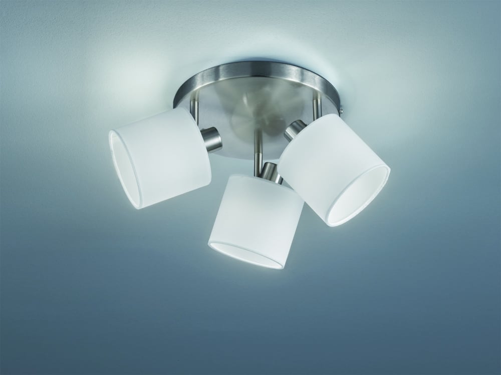 Plafonnier design en métal blanc — vue 3