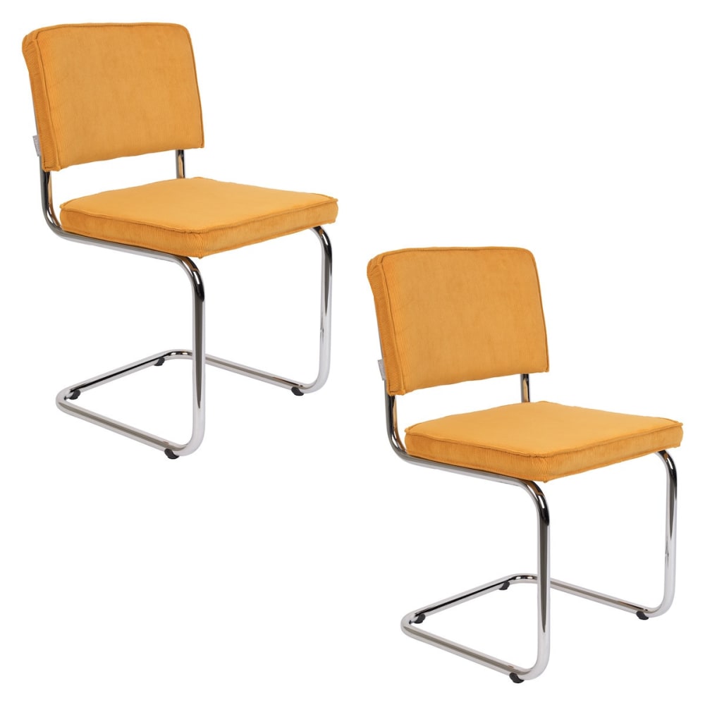 Lot 2 chaises repas - jaune