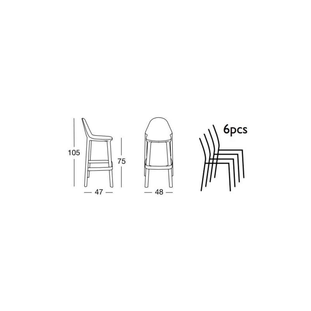 Tabouret design en plastique blanc - Maisons du Monde