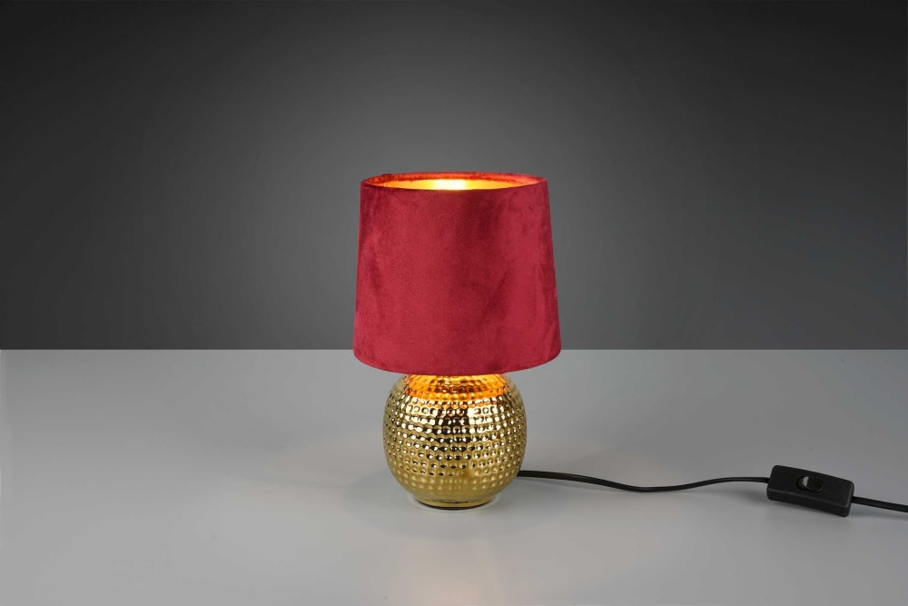 Lampe design en céramique rouge — vue 3