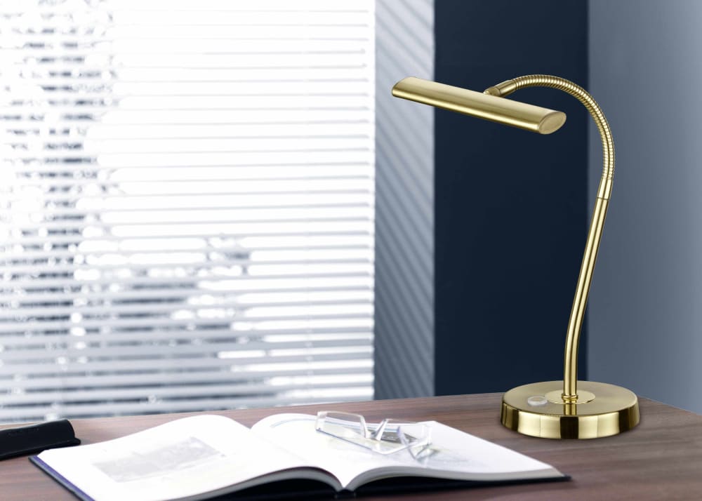 Lampe design en métal doré — vue 3