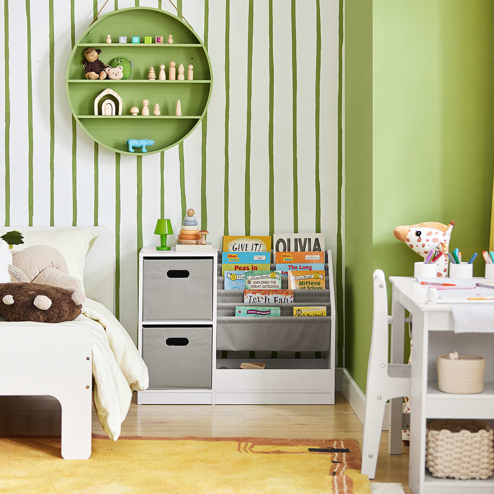 Organisateur jouets et livres pour enfants effect bois blanc - Maisons du Monde
