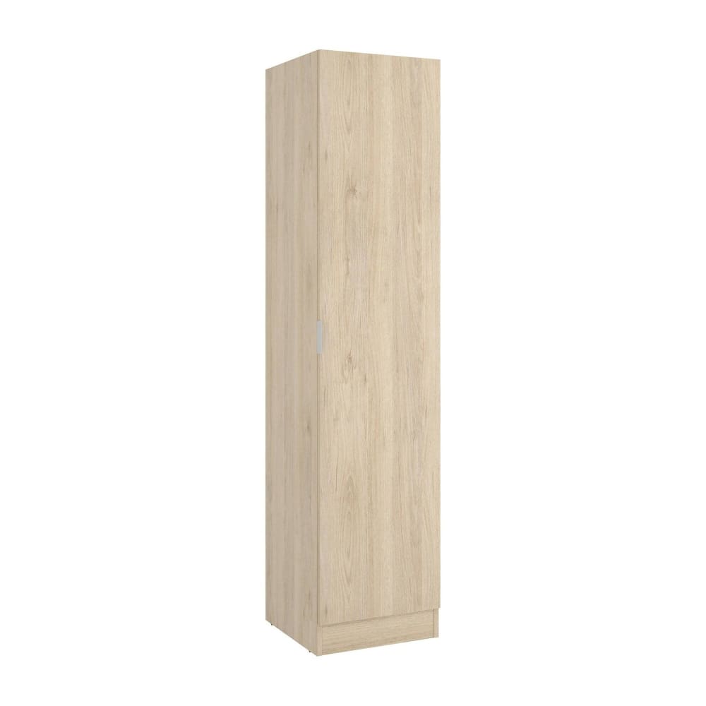 Armoire polyvalente 1 porte effet bois beige 40x52 cm