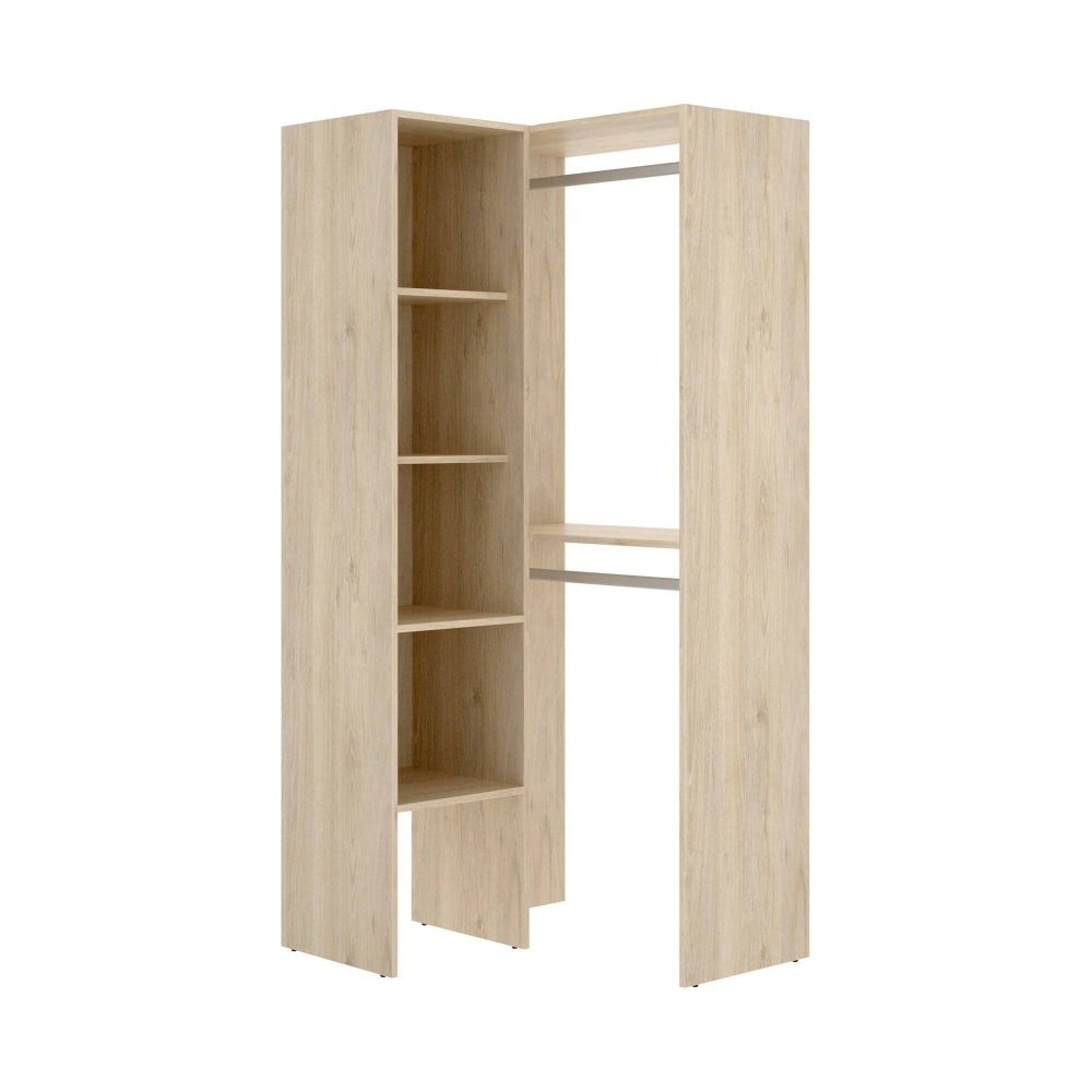 Grande Armoire effet bois beige 79x88 cm