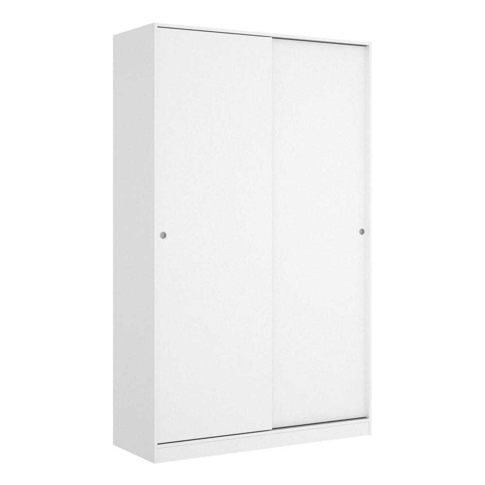Armoire 2 portes effet bois blanc 120x50 cm