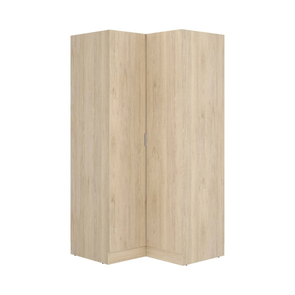 Armoire 2 portes effet bois beige 90x93 cm