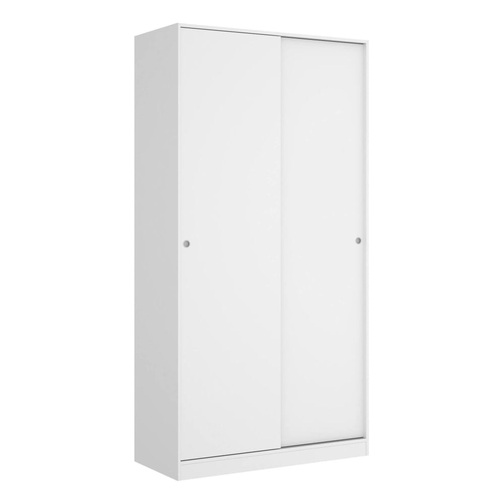 Armoire 2 portes effet bois blanc 100x50 cm