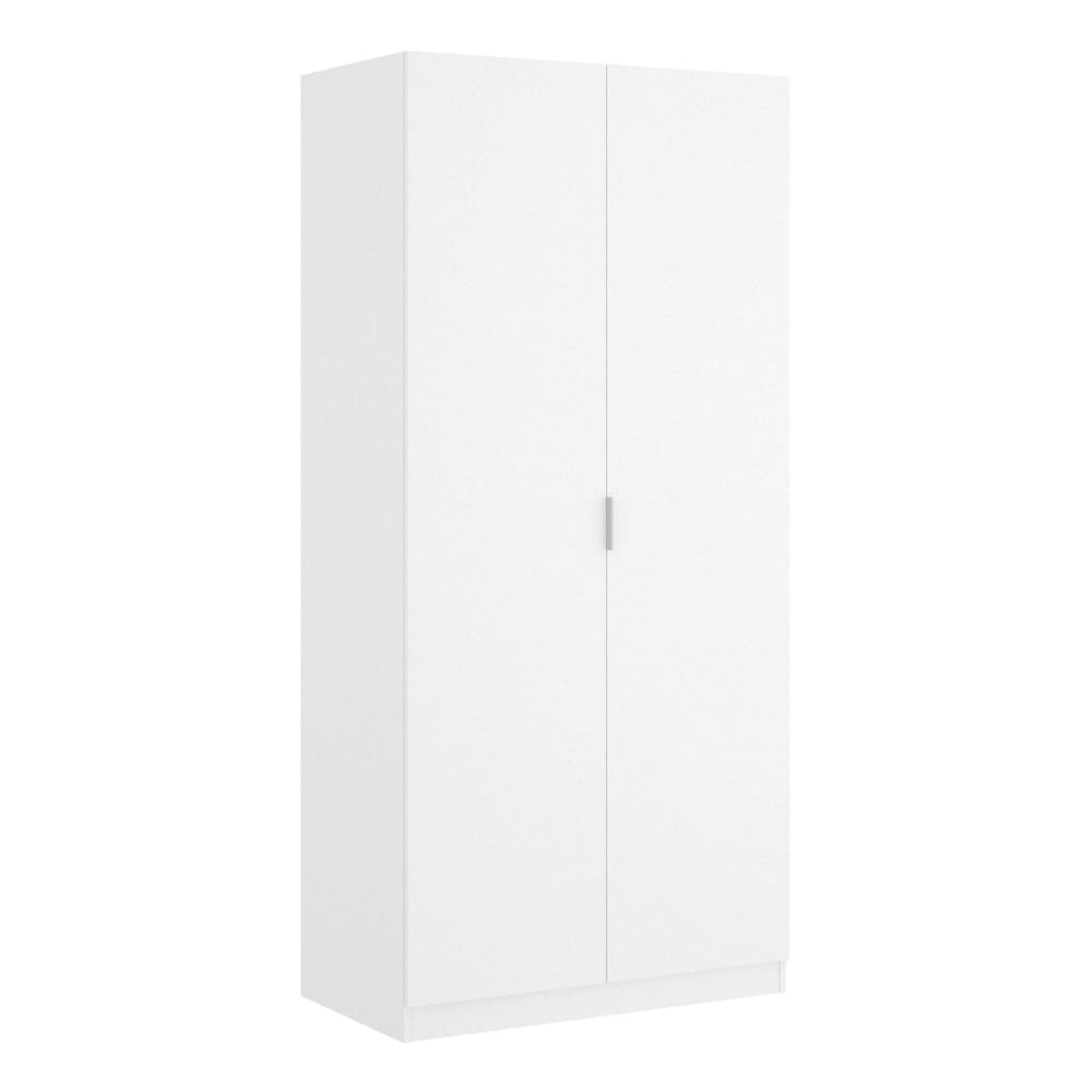 Armoire 2 portes effet bois blanc 81x52 cm