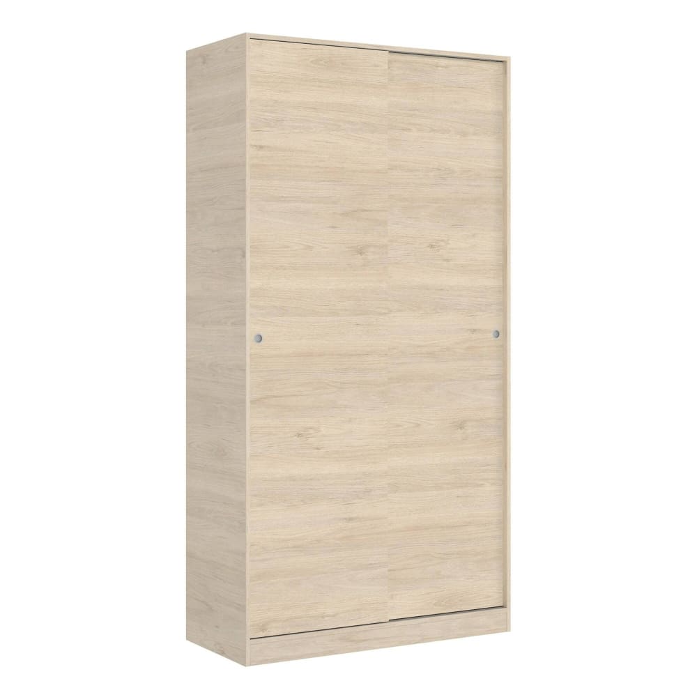 Dmora Kleiderschrank 2 Türen mit Eichenholzeffekt 100x50h204 cm style modern Braun