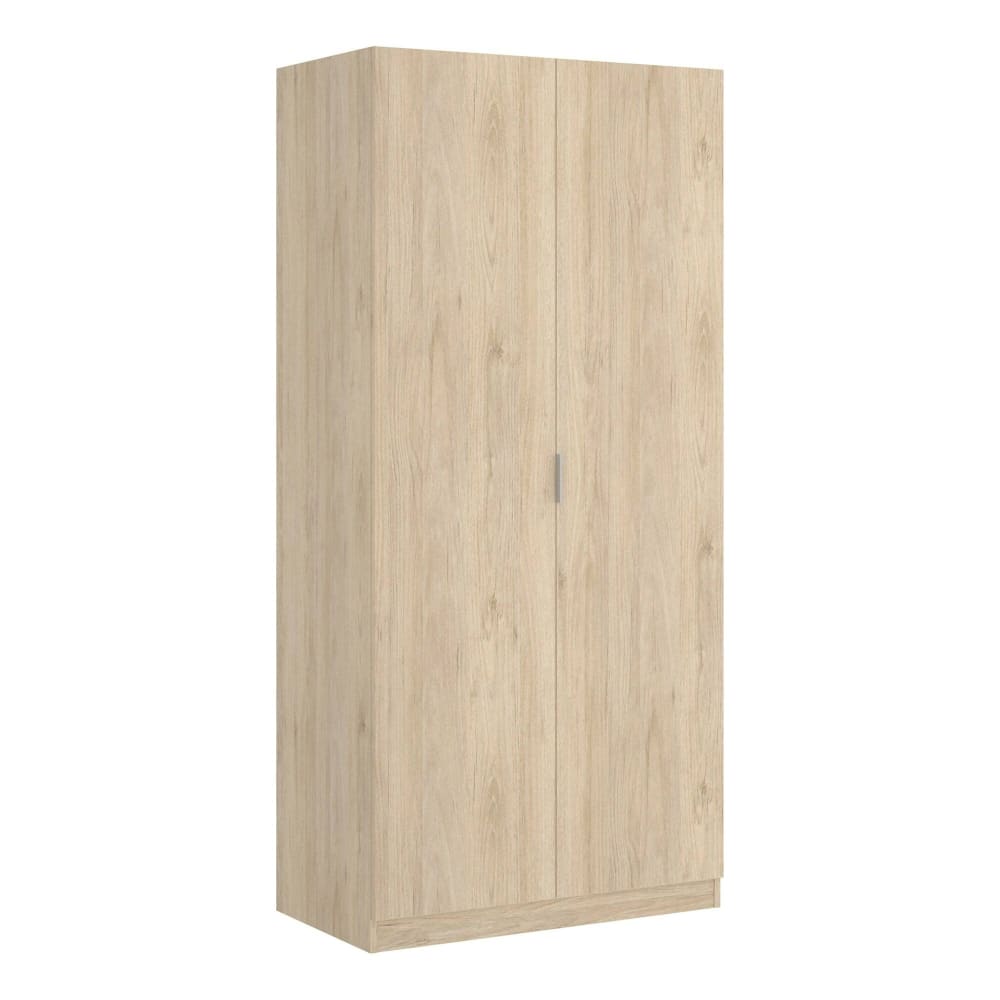 Dmora Kleiderschrank 2 Türen mit Eichenholzeffekt 81x52h184 cm style modern Braun