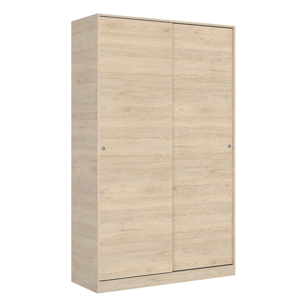 Armoire 2 portes effet bois beige 120x50 cm