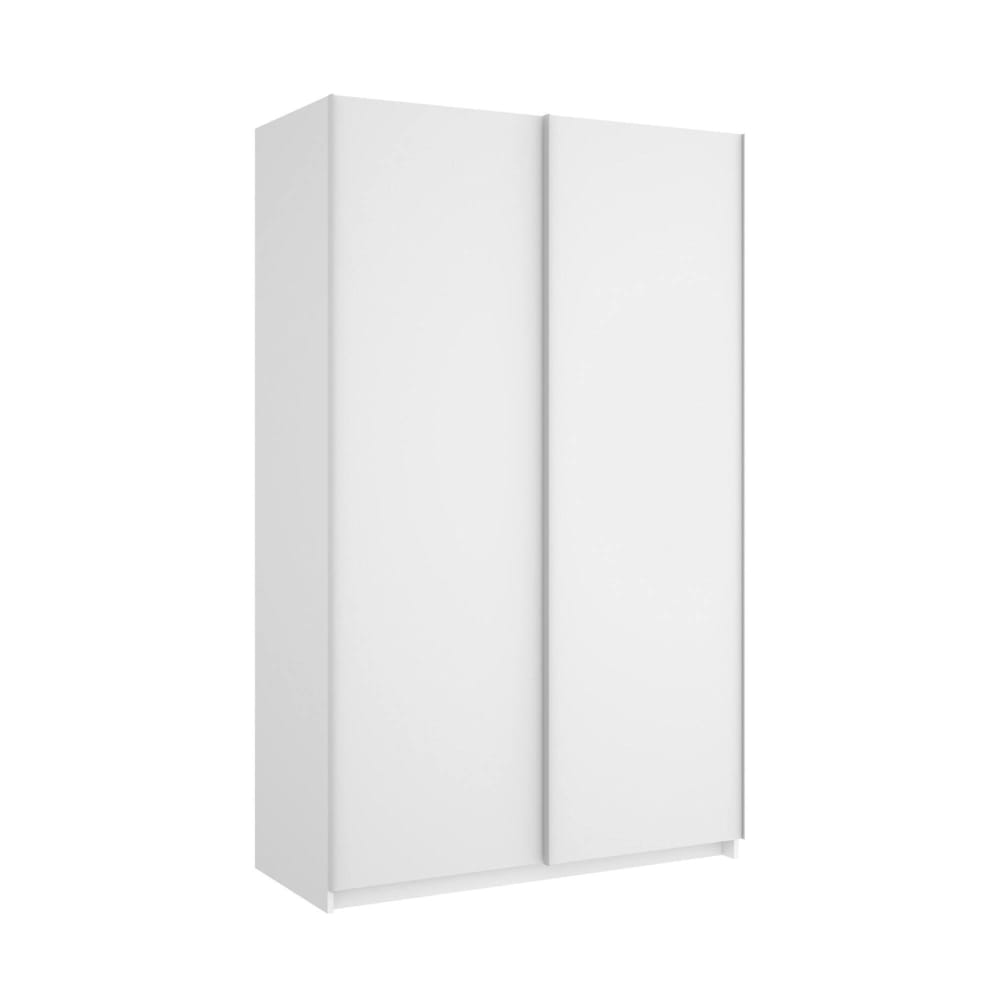 Armoire 2 portes effet bois blanc 120x65 cm