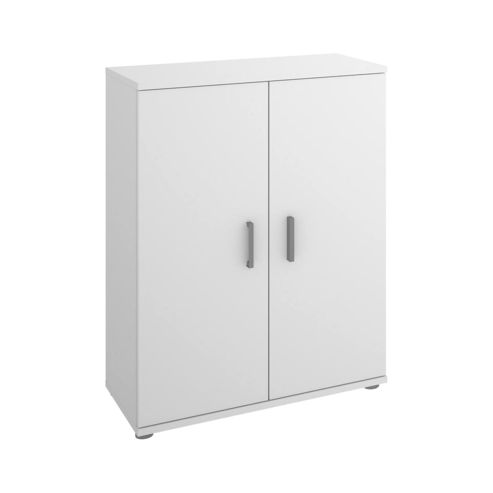 Armoire polyvalente à 2 portes effet bois blanc 61x35 cm