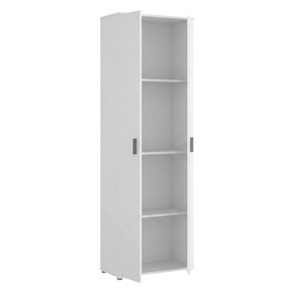 Dmora Mehrzweckschrank mit 2 Türen, weißer Holzeffekt, 61x35h190 cm style modern Holz Kinder