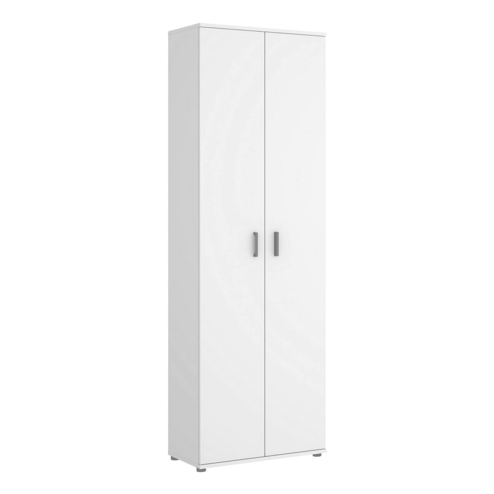 Armoire polyvalente à 2 portes effet bois blanc 61x35 cm