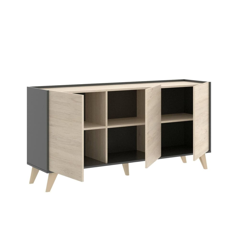 buffet effet bois beige,
