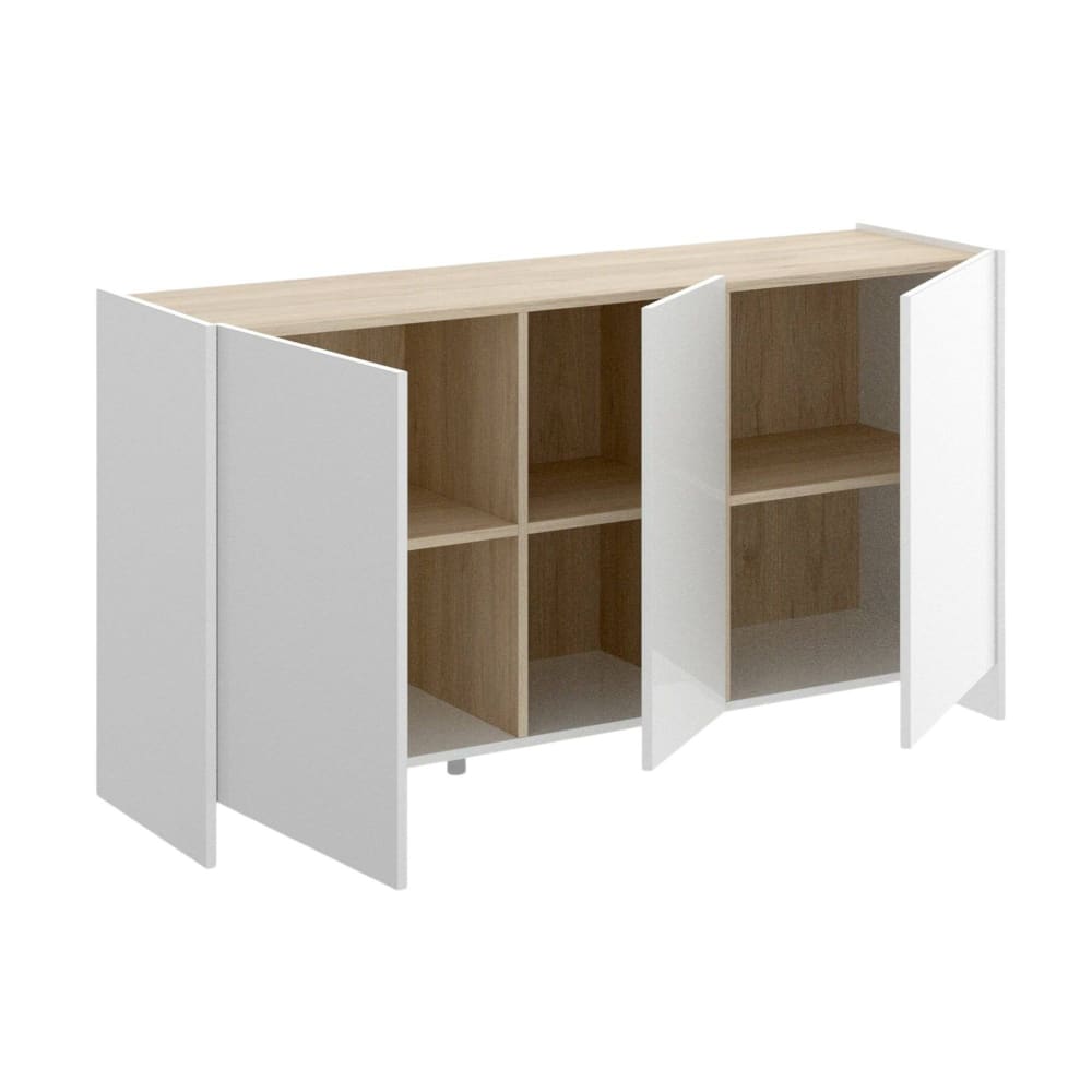 buffet effet bois beige,