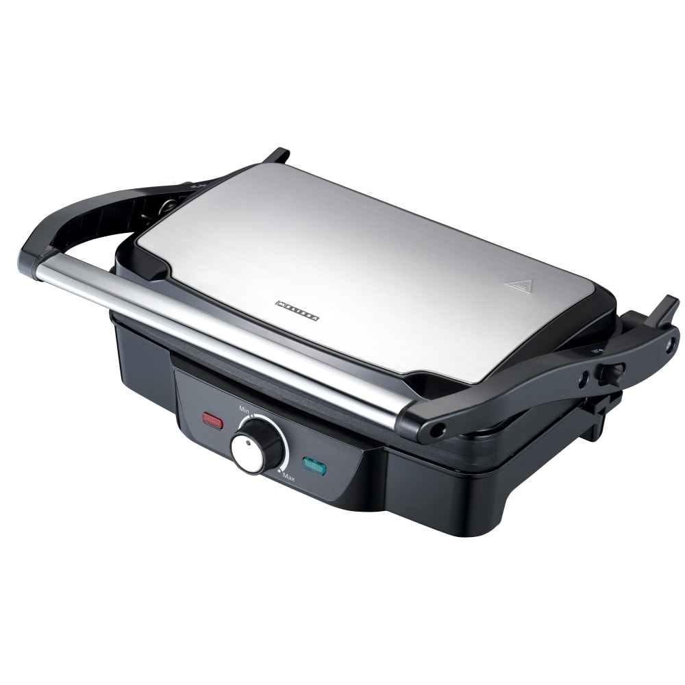 Appareil à panini acier inoxydable/noir