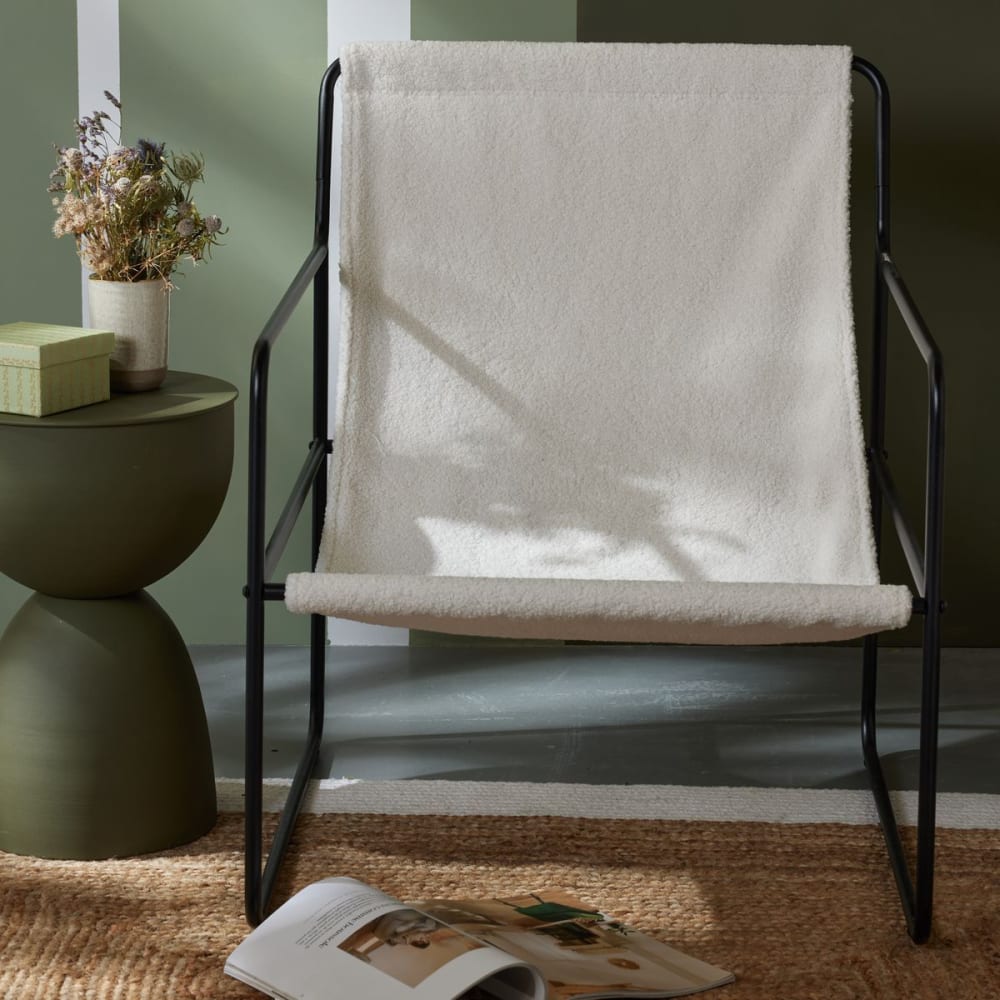 Fauteuil chilienne bouclette