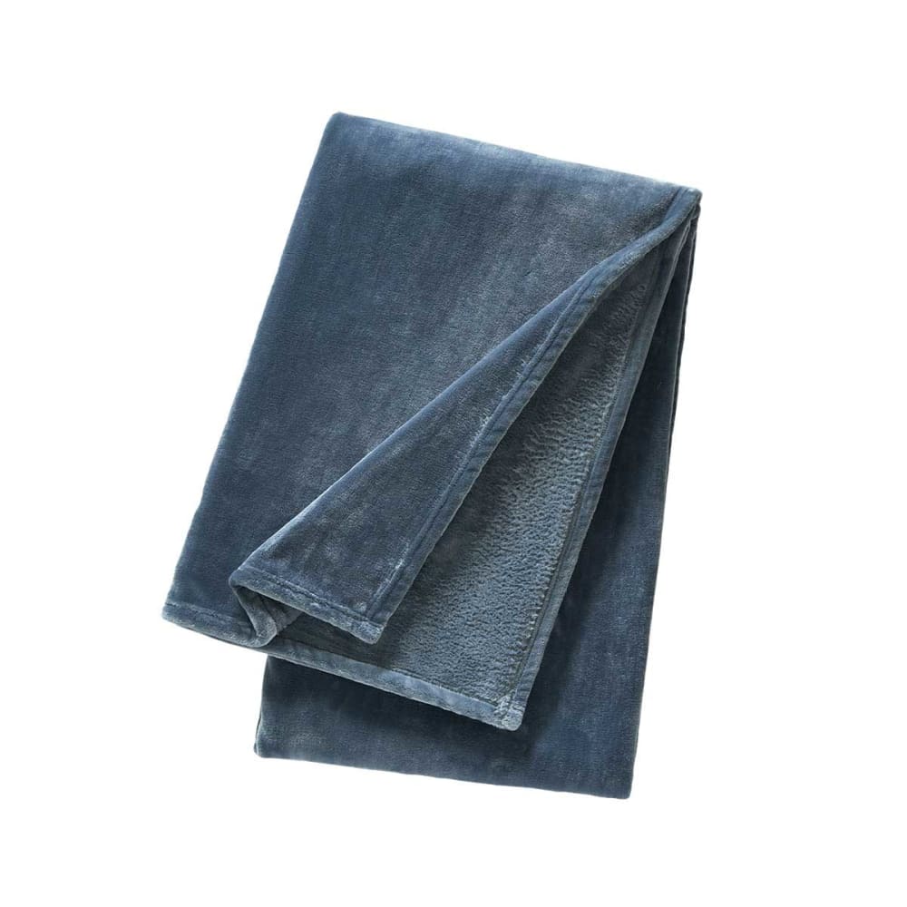 Plaid en polaire bleu 140 x 200 cm