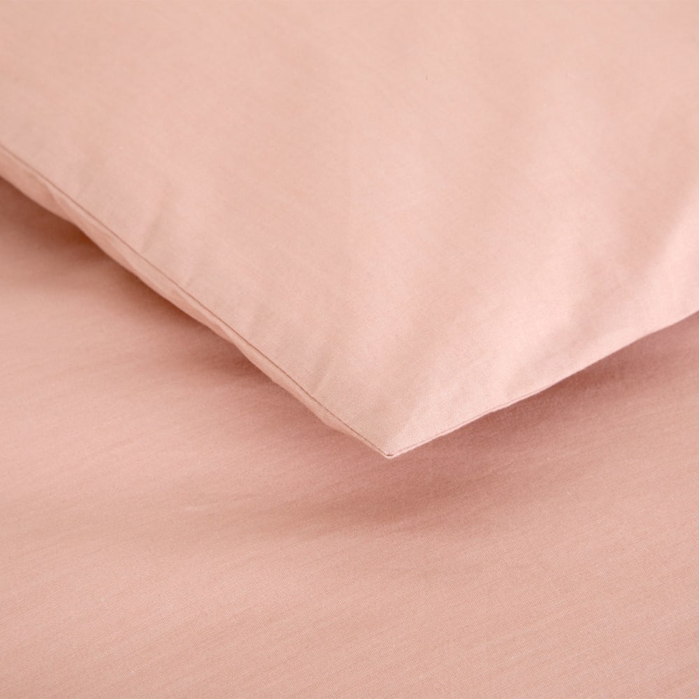 Housse de couette en percale de coton rose 260 x 240 cm — vue 4