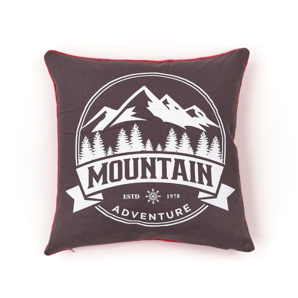 Coussin imprimé coton 40x40 cm gris