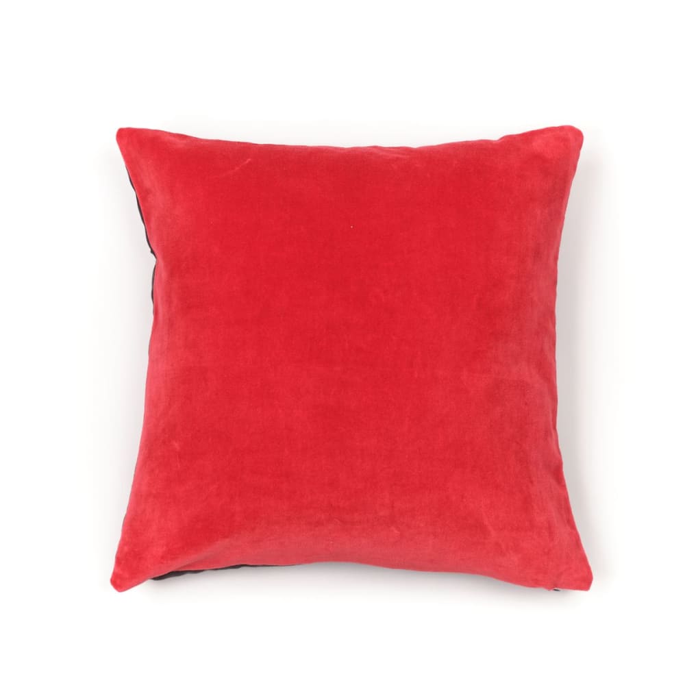 Coussin imprimé coton 40x40 cm gris — vue 3