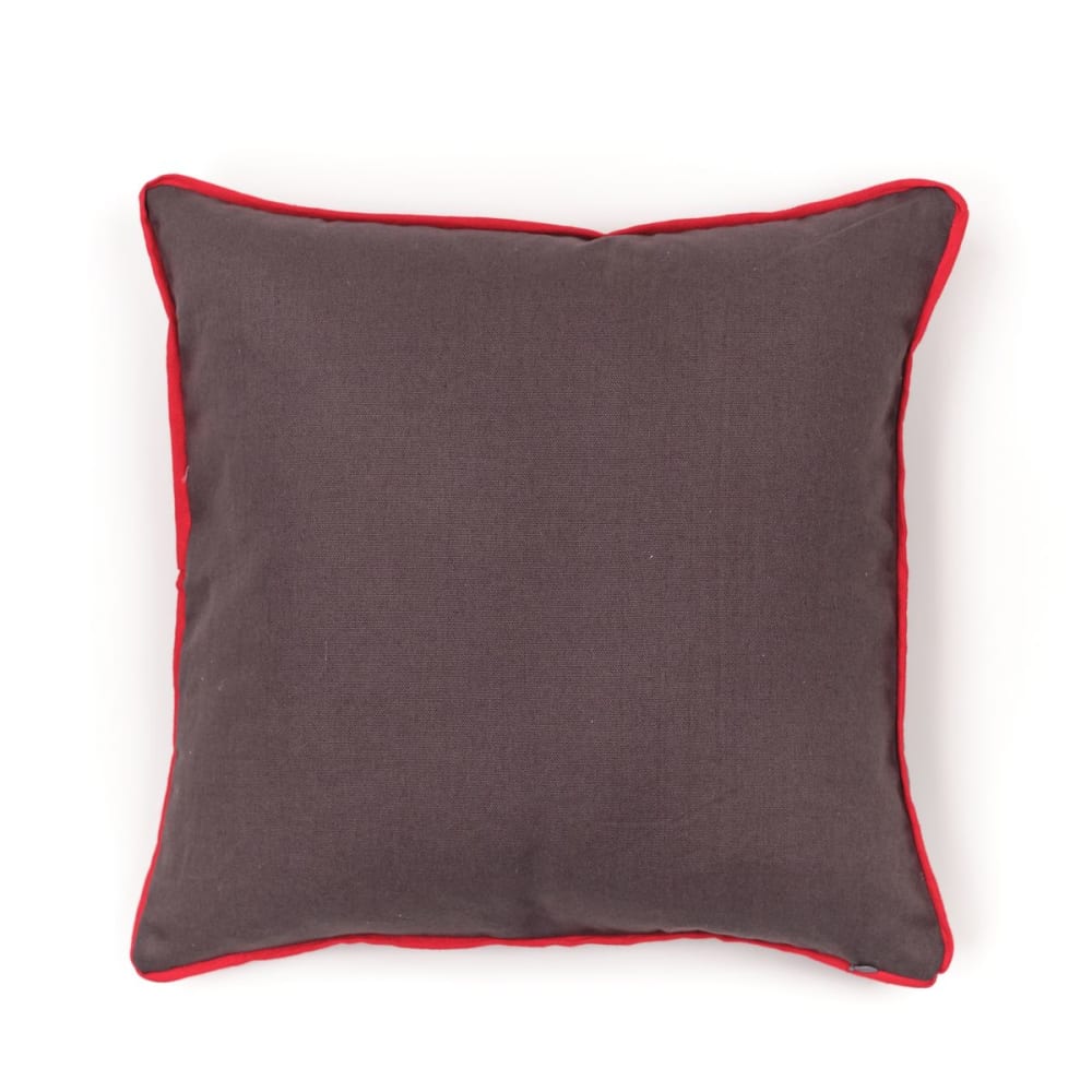 Coussin imprimé coton  40x40 cm gris