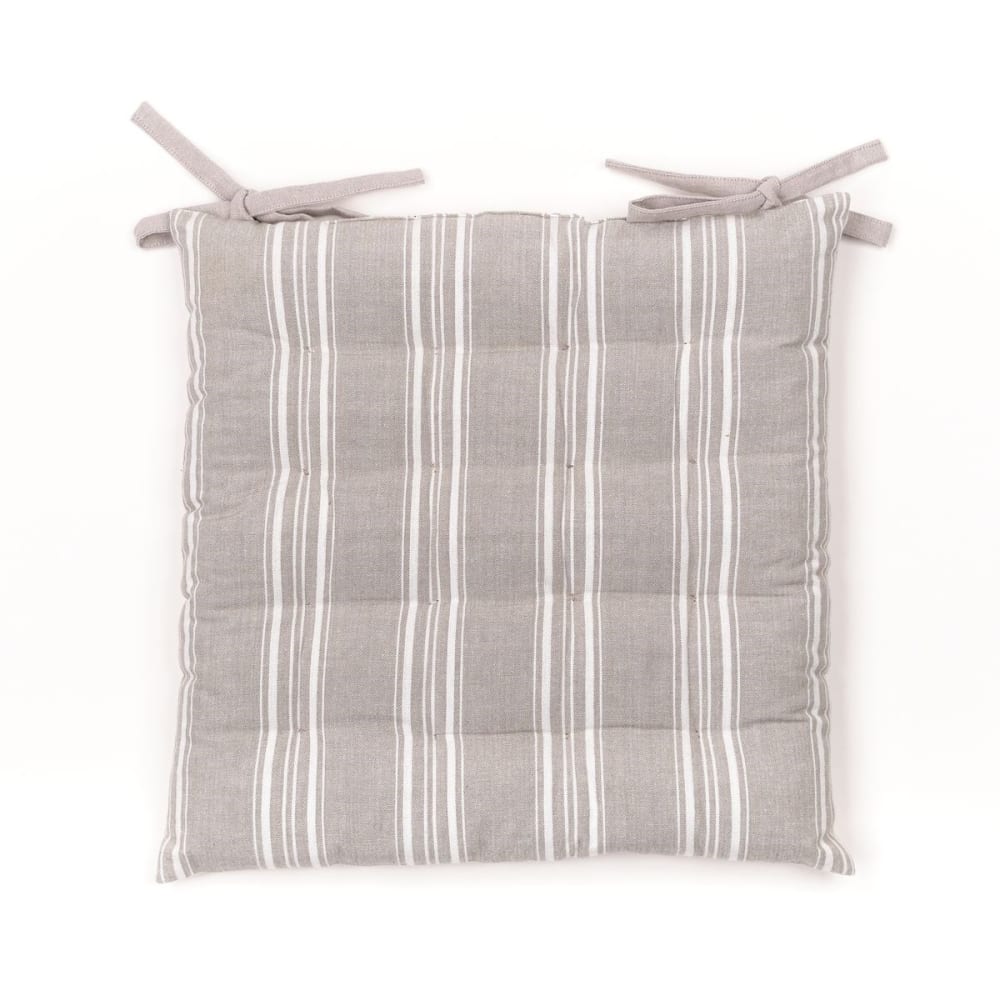 Galette de chaise imprimé floral coton  40x40 cm Beige