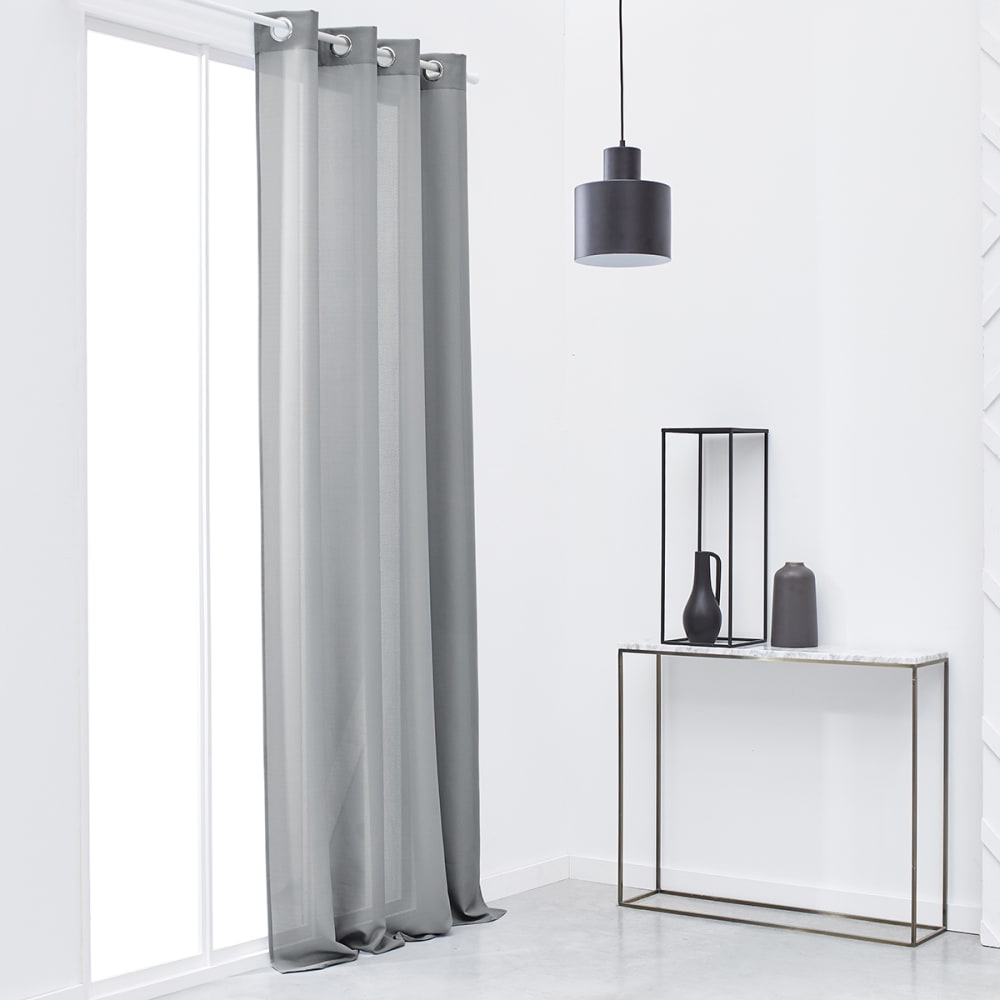 Today Ösenvorhang Polyester 140x240 cm style classic chic Grau Pes - Polyester