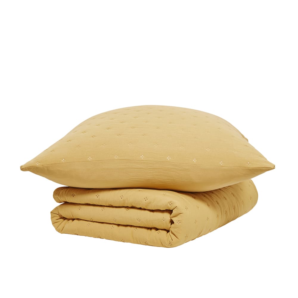 Couvre lit boutis 240x260 cm jaune - Maisons du Monde