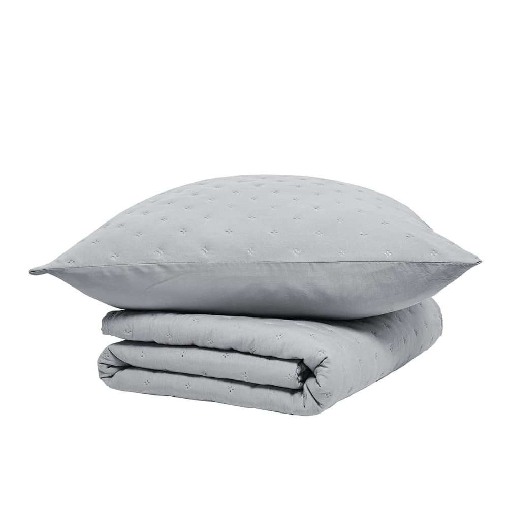 Couvre lit boutis 220x240 cm gris clair - Maisons du Monde
