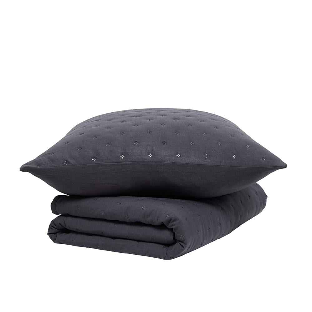 Couvre lit boutis  240x260 cm Gris anthracite