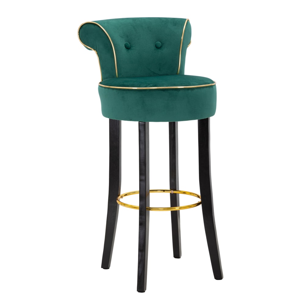 tabouret en tissu vert