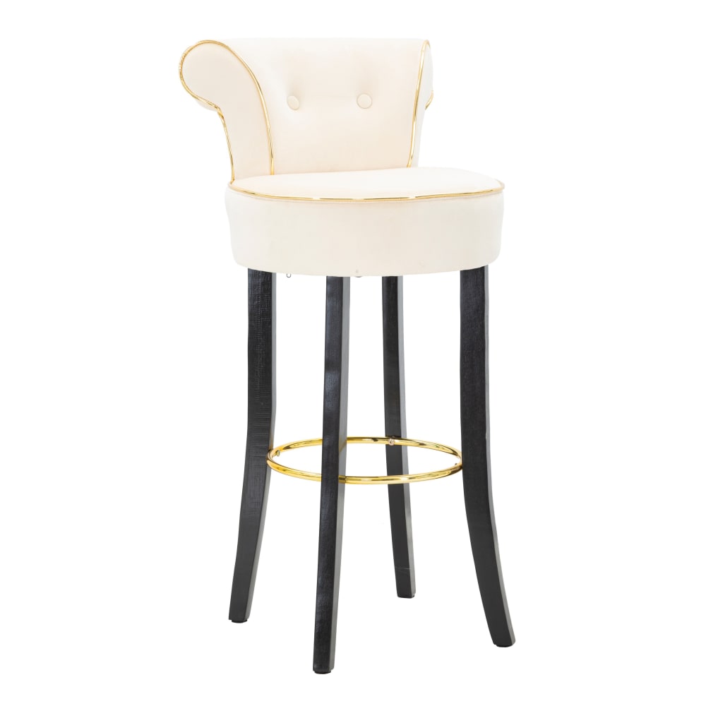 Tabouret en tissu beige avec dossier 46x48x96 cm Tabouret en tissu beige avec dossier 46x48x96 cm