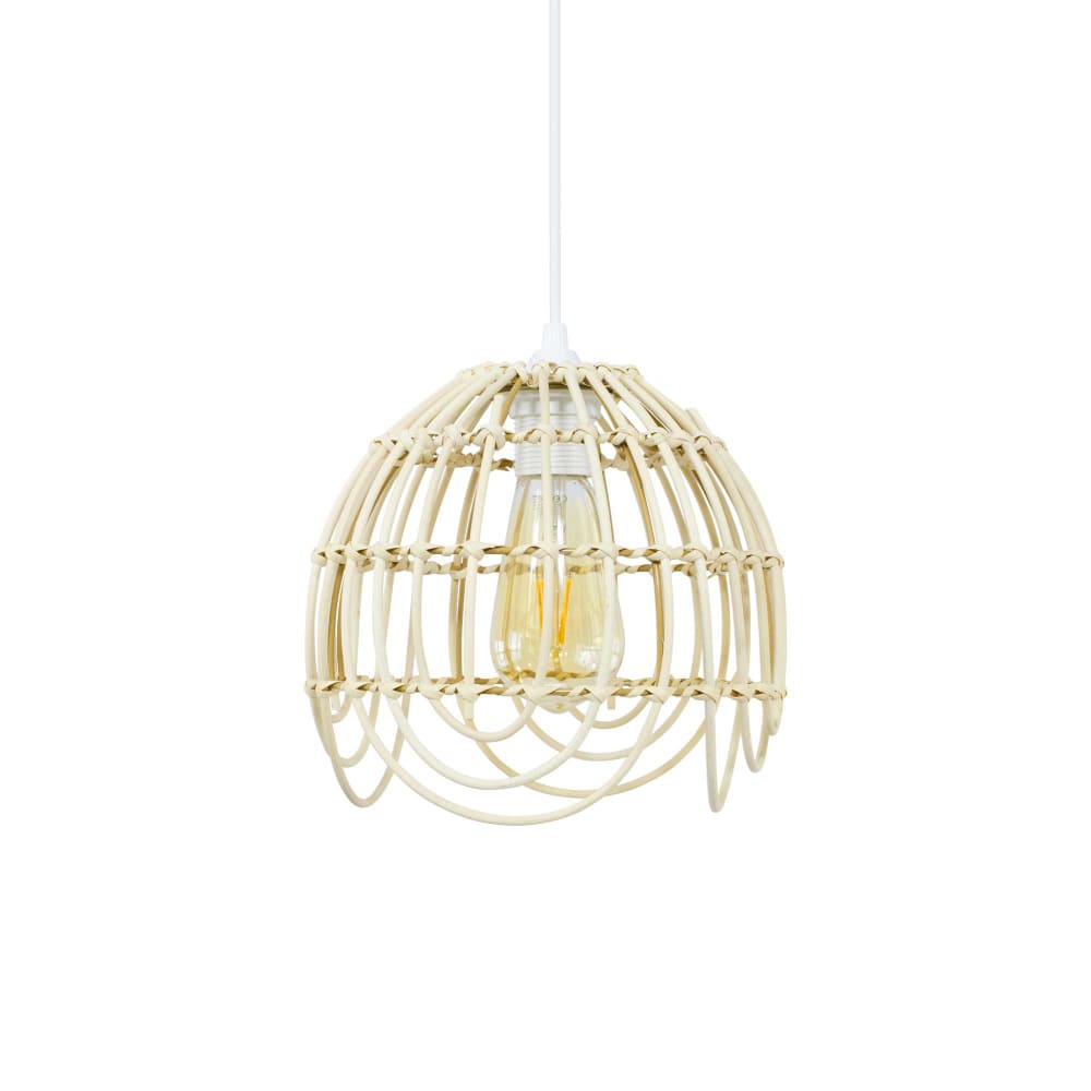 Suspension fleur en rotin naturel — vue 4