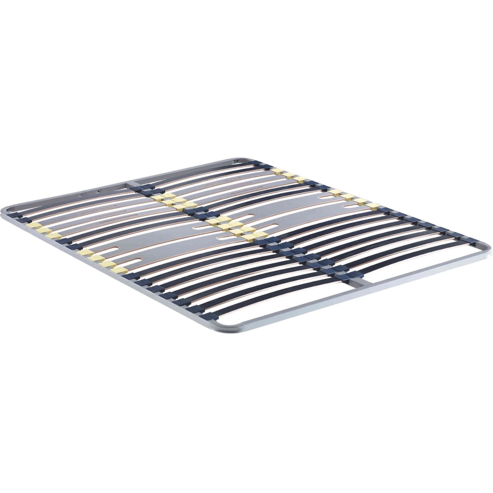 Cadre à lattes en métal 5 zones gris 160x200