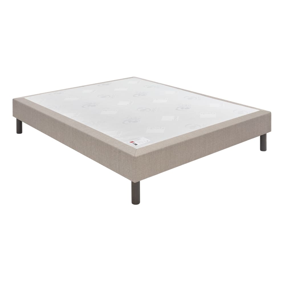 Epeda Sommier confort médium chiné naturel 18 cm 120x200 Beige Bois