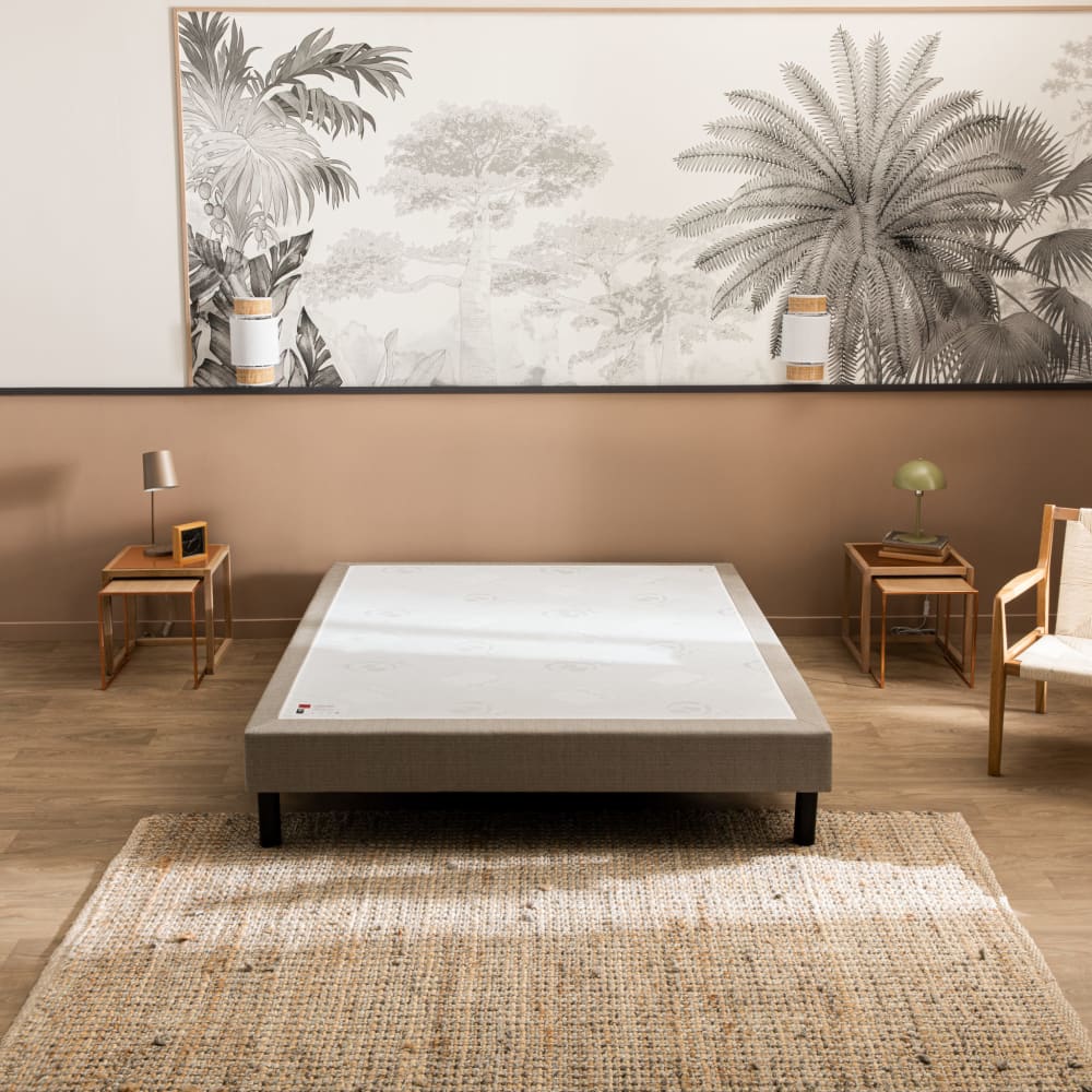 Sommier confort médium chiné naturel 18 cm 120x200 - Maisons du Monde