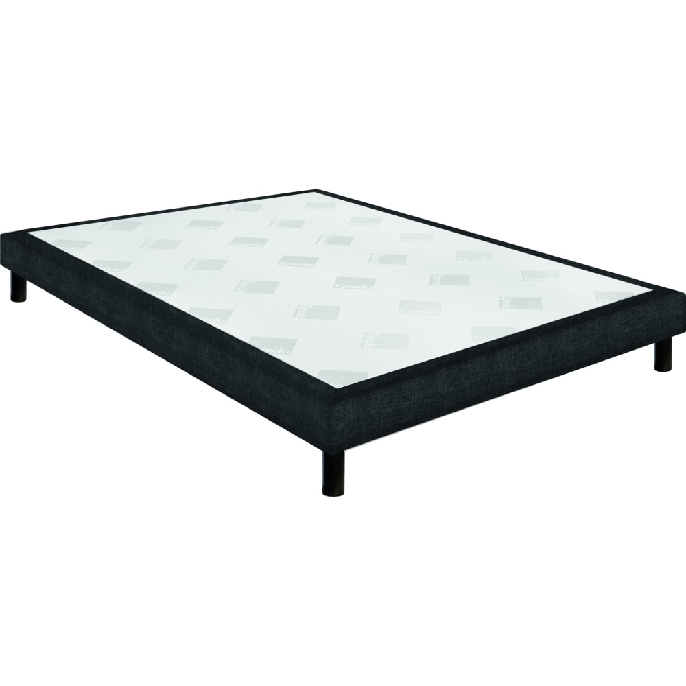 Epeda Sommier confort ferme chiné gris 15 cm 140x190 - Bois