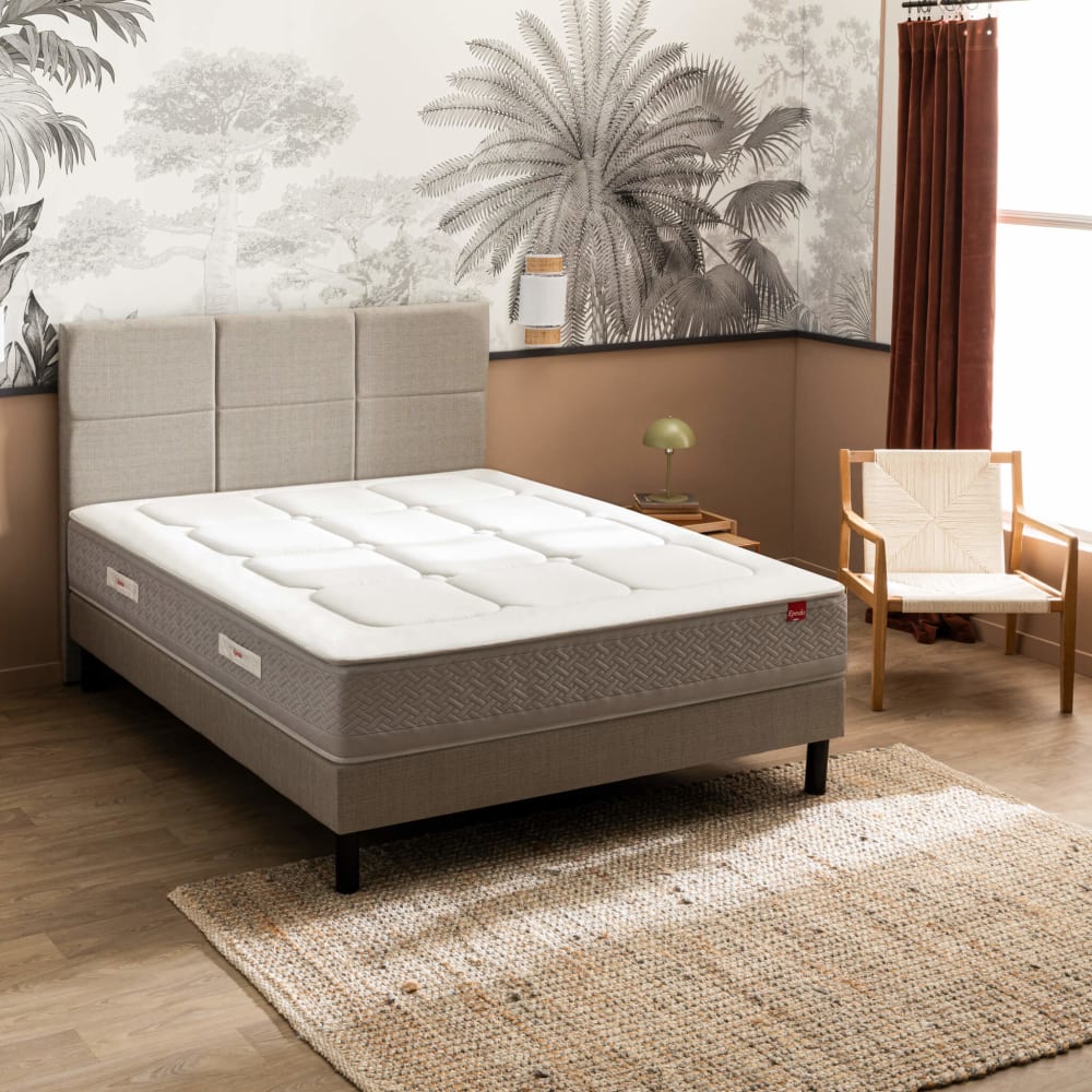 Matelas ressorts ensachés, mémoire de forme et laine 120x200 - Maisons du Monde