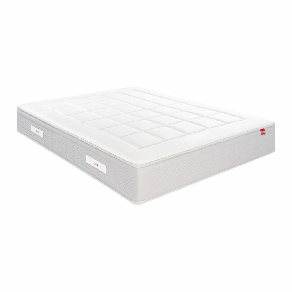 Matelas ressorts ensachés, mémoire de forme et laine 160x200