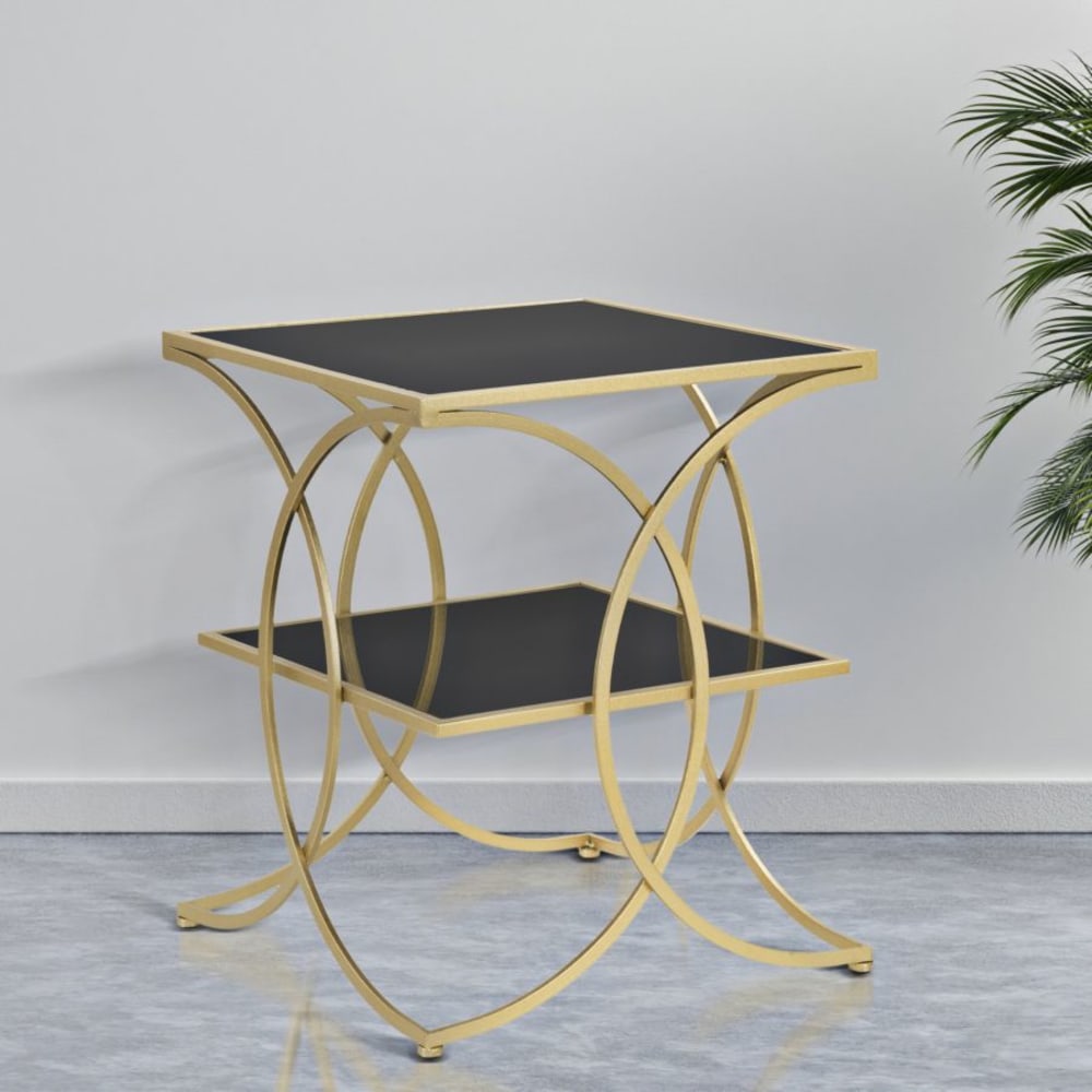 Mauro Ferretti DOPPELTISCH 45X45X55 CM style classic chic Gold Metall