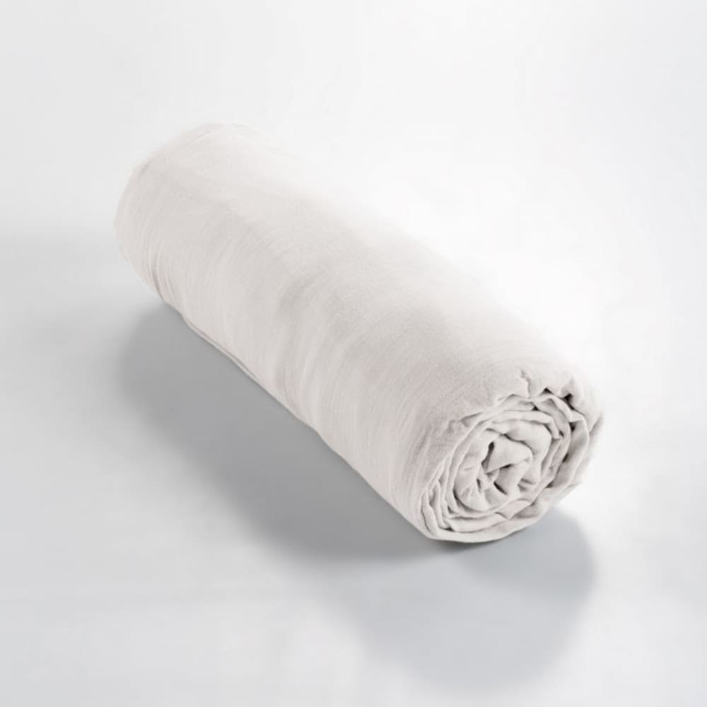 Drap housse en coton blanc chantilly 180x200 cm — vue 4