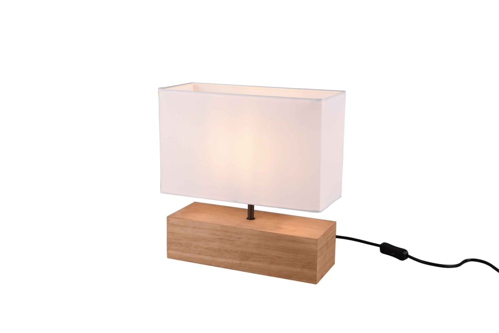 Lampe de table 1xe27 bois clair et blanc — vue 4