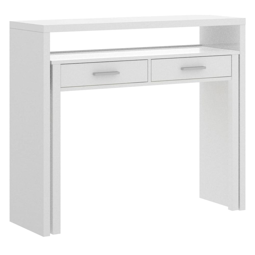bureau effet bois blanc