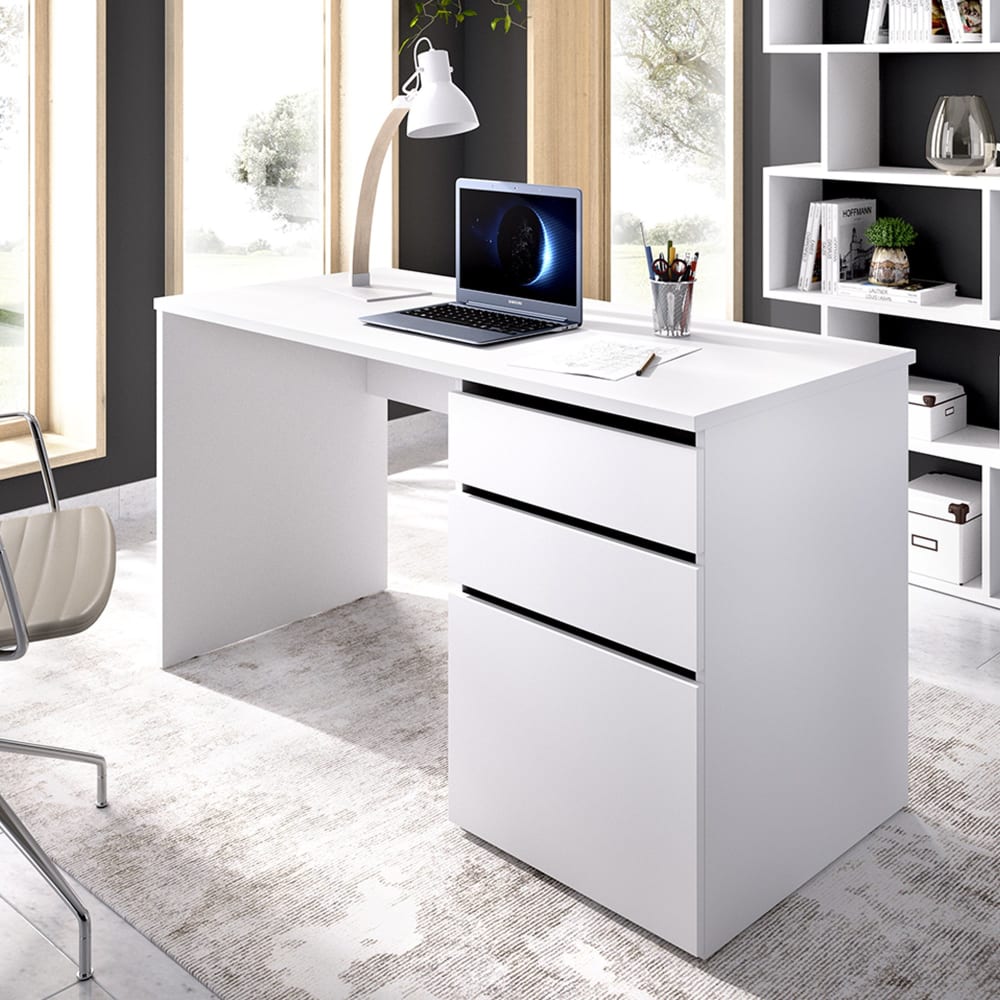 Bureau effet bois blanc 144x60 cm - Maisons du Monde