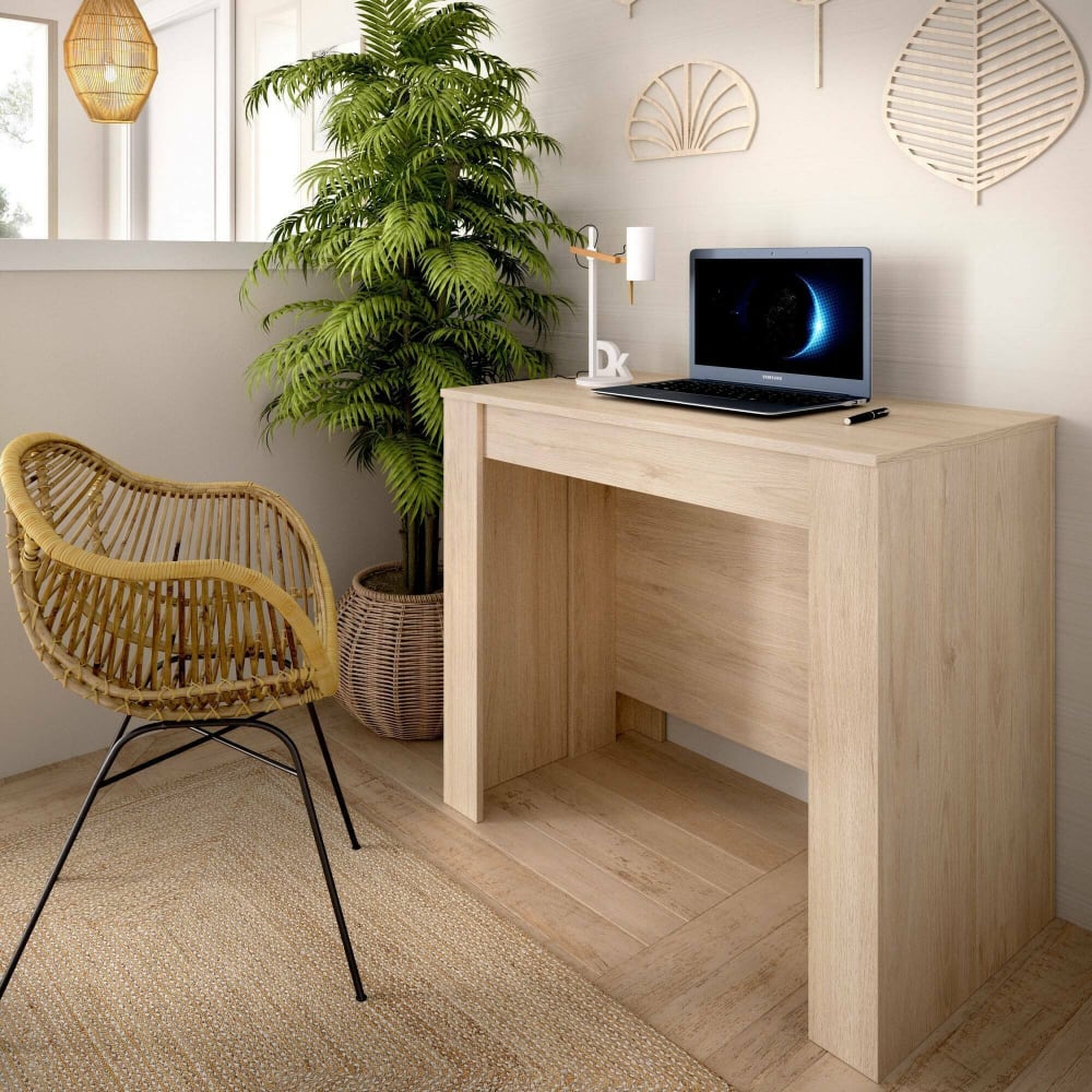 Table console à rallonge effet bois beige 239x90 cm - Maisons du Monde
